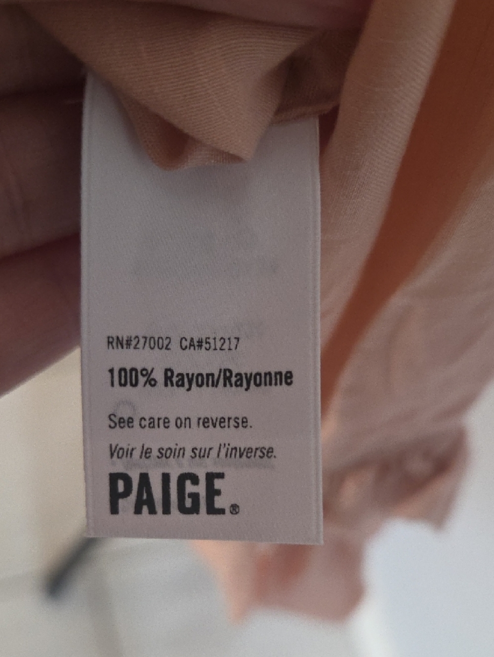 PAIGE Blush Pink Ruffle-Front Long Sleeve With Angled Ruffle Blouse Size Lg NWT - Picture 11 of 14